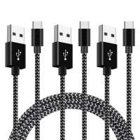 USB C Cable Type C Charger Cable 2m/6ft Nylon Braided USB C Charging Cable