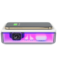 Qi smartphone portable sterilization uv-c light uv cleaner sterilizer wireless charger with uv sanitizer for android and iphone