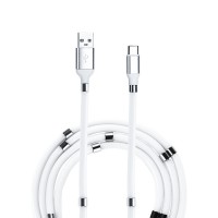 New Design 1m Smartphones Micro USB Type C Charger Cable Fast Charge Magnetic Charging Cable for iPhone Huawei Type C